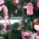 Rider and his horse create ruckus at an eatery