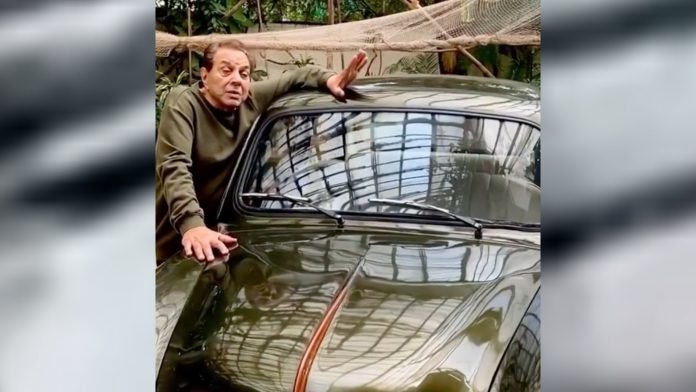 Golden memories! Dharmendra gives a glimpse of his first car which he has kept safely even today