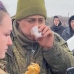 Russian soldier breaks down when Ukrainians give him tea and call his mother after he surrenders