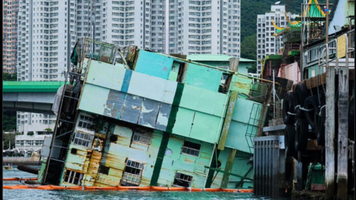 Hong Kong’s floating jumbo restaurant sinks at sea