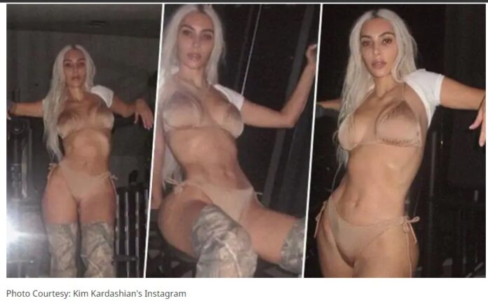 Kim Kardashian dons NUDE bikini at the gym, 41-year-old sets Internet on fire